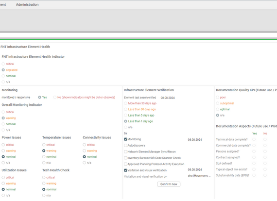Screenshot FNT Infrastructure Health and Monitoring