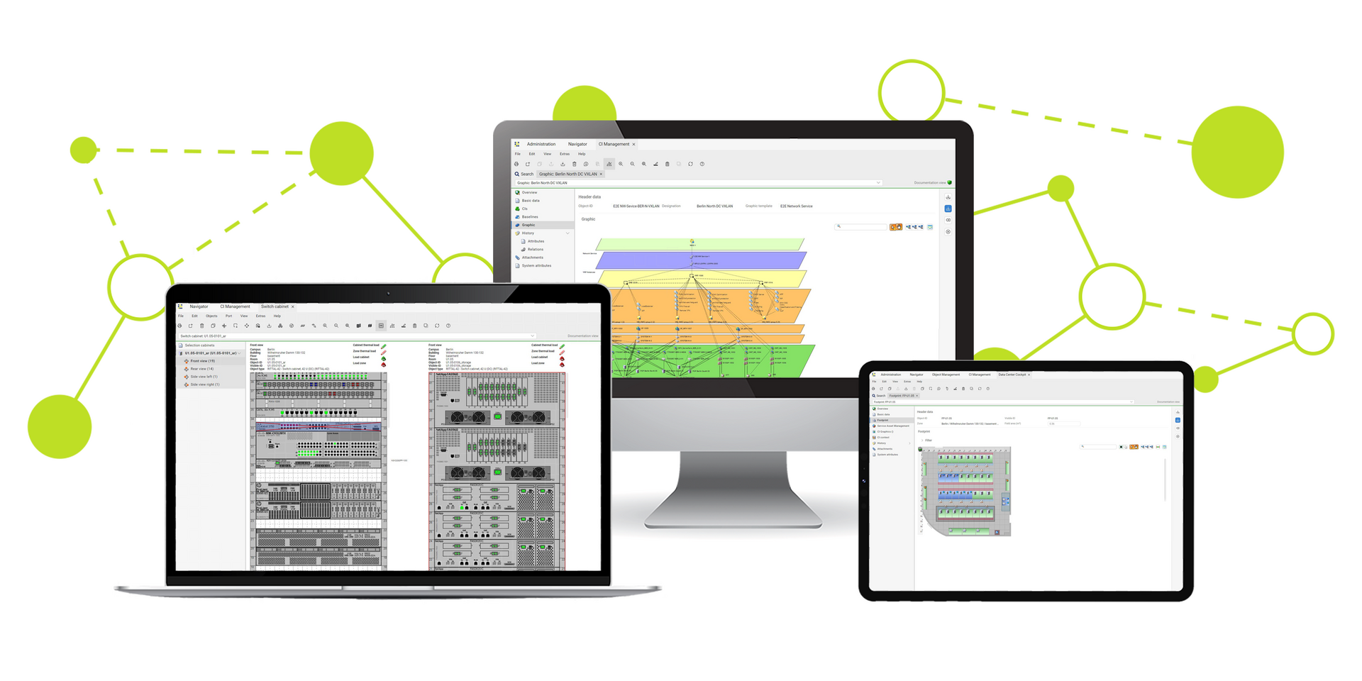 Presentation of the FNT-Software for efficient IT infrastructure management on different end devices.