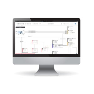 More detail at a higher zoom level: colors of connections instantly show the bandwidth of each link.