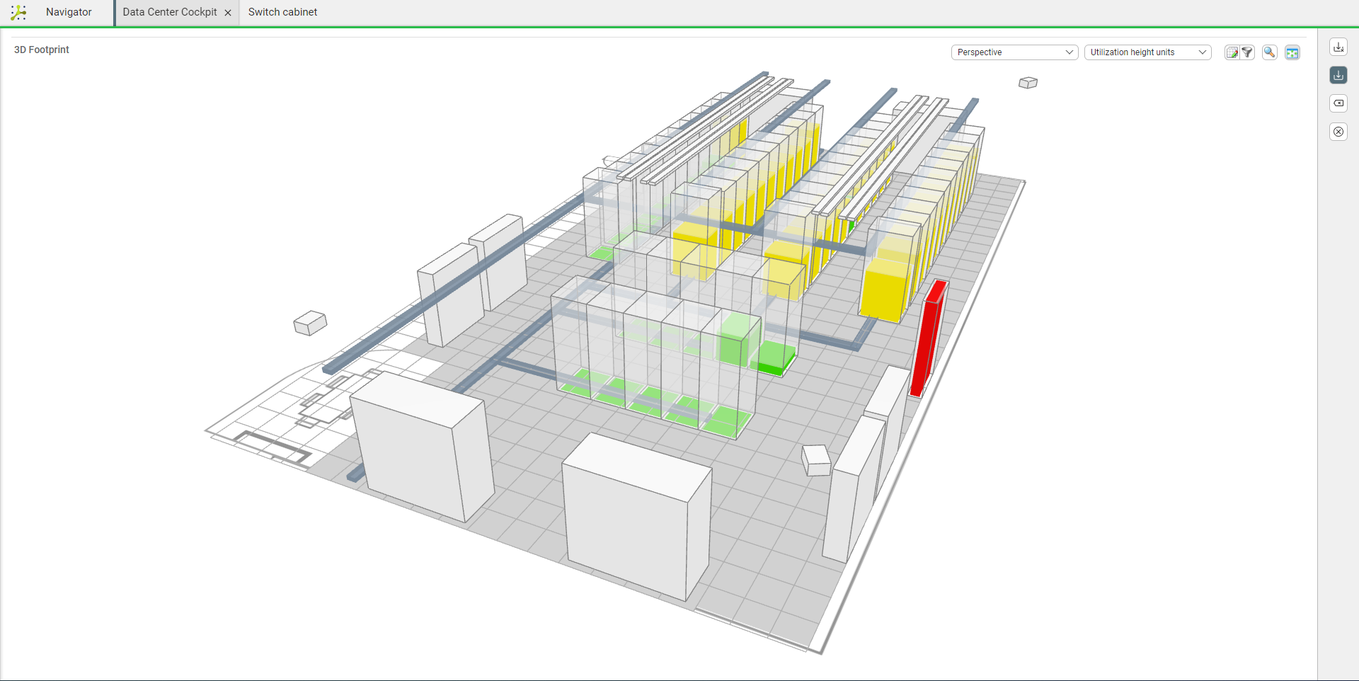 3D Footprint of DC Room (Capacity Management)